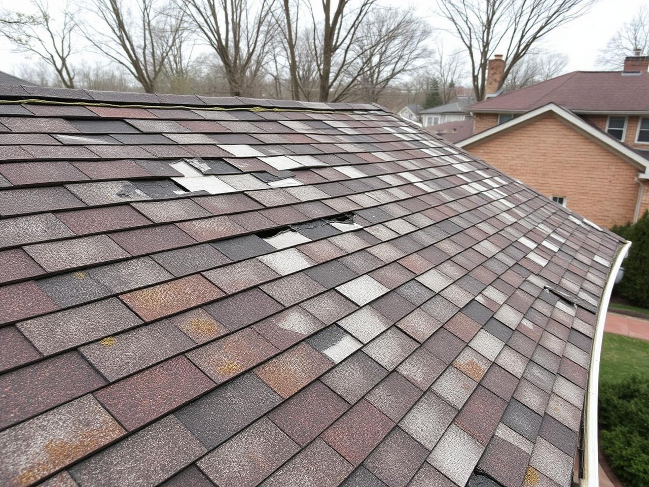Suburban roof replacement before